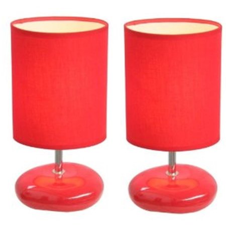 LETTHEREBELIGHT All the Rages Stonies Red Small Stone Look Lamp - 2 Pack LE34995